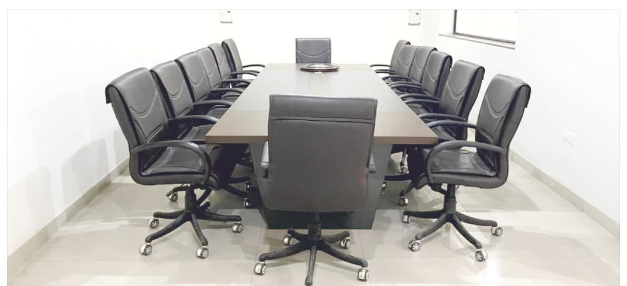 Conference hall and waiting room at the Sampuran Packaging office